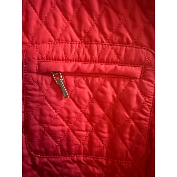 Talbots Womens Red/Pink Quilted Vest Size Medium - Picture 2 of 7